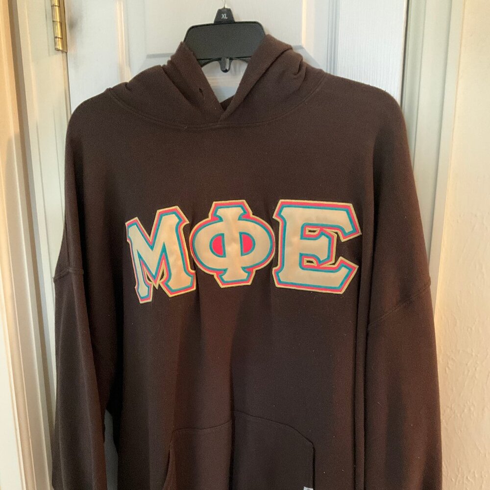 Mu Phi Epsilon MΦE Music Fraternity Letters / Unisex Sweatshirt / Brown/Gold